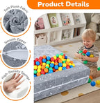 MeMoreCool Kids Sofa Couch, Glow-in-the-Dark Plush Cover, Convertible Foam - Image 6