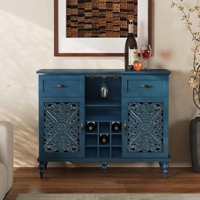 ARTPOWER 47.2" Vintage Wine Bar Cabinet by PowerofArtBetterforLife