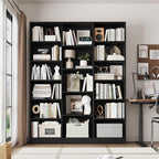 FACBOTALL Triple Wide Bookshelf, 6 Tier Large Bookshelf, Bookcase - Image 2