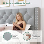 LARMACE Full Size Bed Frame Upholstered Platform Bed - Image 3