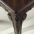 Roundhill Furniture Traditional Ornate Detailing Wood Coffee Table, Dark Cherry - Image 5