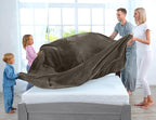 Utopia Bedding Ultra Soft Fleece Bed Blanket Queen Size Brown | Microfiber - Image 3
