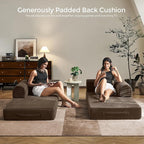 79" Convertible Sofa Bed with Fixed-Shape Frame & Removable Armrests, Modular - Image 2