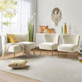 HULALA Home 3 Piece Velvet Living Room Furniture Set, Modern Comfy Upholstered by HULALAHOME