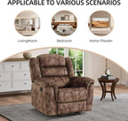 EBELLO Manual Recliner Chair, Soft Fabric Recliner Sofa - Image 6