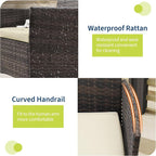 GAOMON 3-Piece Patio Furniture Set, Modern PE Rattan Conversation Set - Image 4