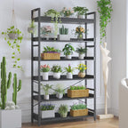 HCHQHS Bookshelf, Adjustable Industrial Bookcase, Vertical Tall Book Shelf - Image 8
