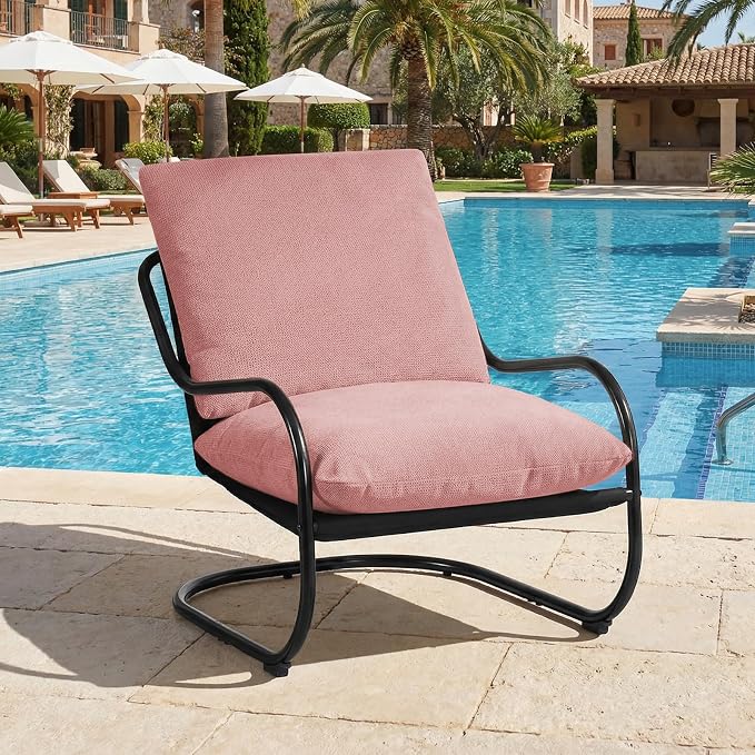 Peace nest Modern Accent Chair, Soft Upholstered Armchair - Image 3