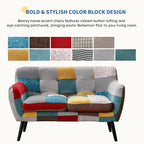 Bonzy Home Modern Boho Loveseat Couch Sofa Chair Set of 2 - Image 4