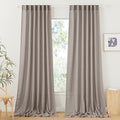 RYB HOME Sheer Curtains 102 inches, Extra Long Floor to Ceiling Curtains | Half by RYBHOME