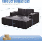 Hobestluk Modular Sectional Sofa Memory Foam Couch Sofa Bed Loveseat - Image 2