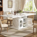 HSH Dining Table for 4–6, Wood Rectangle Dinner Table by HOMESWEETHOME