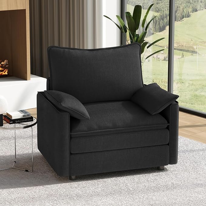 Vesgantti 40" Single Seat Sofa, Comfy Cloud Couch Deep Seat Upholstered Couch by Vesgantti