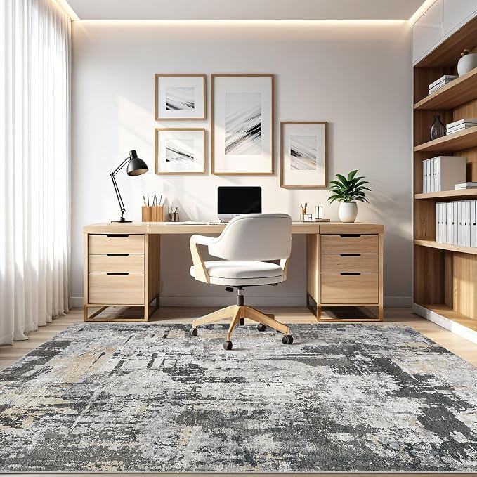 LOONGRUG 10x14 Area Rugs Washable Large Neutral Modern Living Room Rug | - Image 8