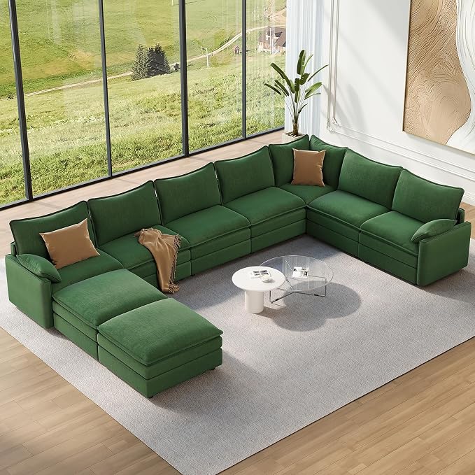 Vesgantti Large Modular Sectional Sofa, Big Comfy Cloud Couch by Vesgantti