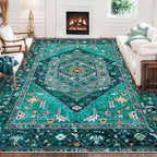 SERISSA 8x10 Washable Non Slip Boho Area Rug - Image 5