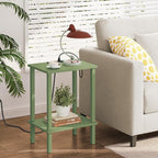 TUTOTAK End Table with Charging Station, Small Side Table with Outlets - Image 2