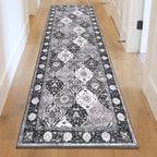 HEBE Hallway Runner Rug 2'x6', Washable Non Slip Kitchen Rug Runner | Soft Boho - Image 9