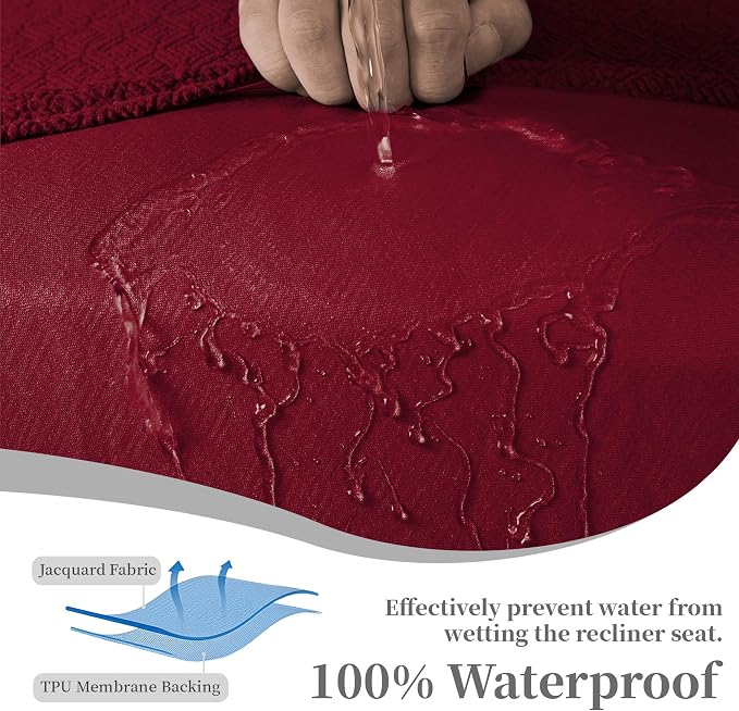 100% Waterproof Sectional Recliner Couch Covers - Image 4