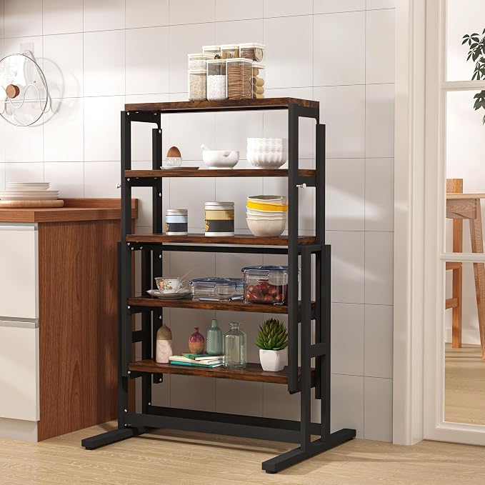 Convertible Dining Table, 2 in 1 Bookshelf to Kitchen Table, Space Saving - Image 7