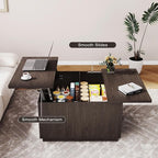 2-Piece Fluted Living Room Set Includes 31.5" Fluted Lift Top Coffee Table - Image 6