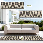 SAND MINE Reversible Mats, Plastic Straw Rug, Modern Area Rug, Large Floor Mat - Image 3