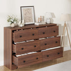 Garvee 6 Drawer Dresser for Bedroom, Wooden Mid Century Modern Chest of Drawers - Image 4