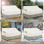 Patio 3-Seater Sofa Cover, Outdoor Couch Cover Fits up to 76W x 32.5D x 33H - Image 9