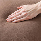 MIULEE Linen Fringe Decorative Fall Euro Pillow Covers Dark Coffee 22x22 | Set - Image 2