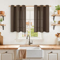 YoungsTex Brown Linen Curtains 36 Inch Length by YoungsTex
