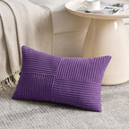 Fancy Homi 2 Packs Purple Long Lumbar Decorative Throw Pillow Covers 12x24 Inch - Image 2
