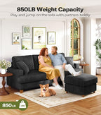 87in Corduroy Couch, Kidirect Sofa No Tool Assembly, Comfy Couches - Image 5