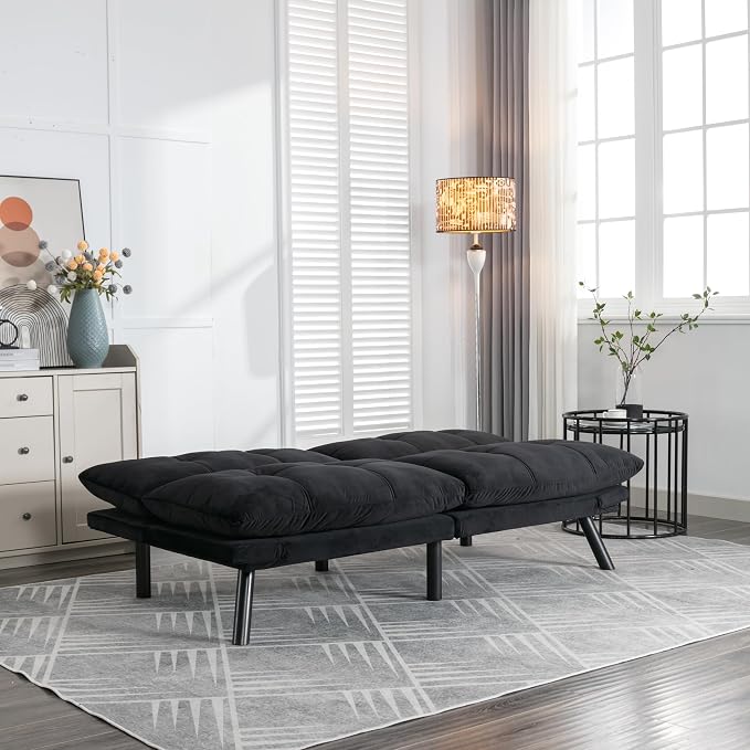 GDFStudio Hayezc Loveseat Sofa, Convertible Sofa Bed, 2-in-1 Folding Modern - Image 4