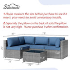 5 Piece Outdoor Patio Furniture Set, All Weather Conversation Set - Image 5