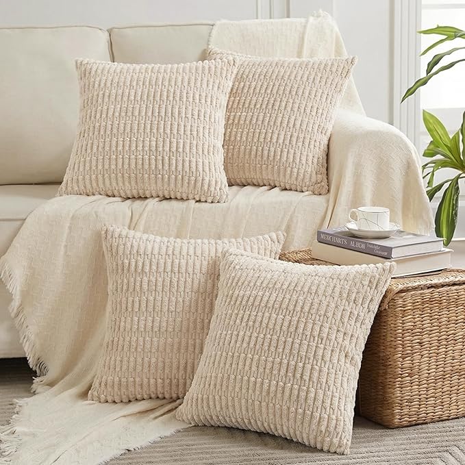 Fancy Homi 4 Packs Decorative Throw Pillow Covers by Fancy+Homi
