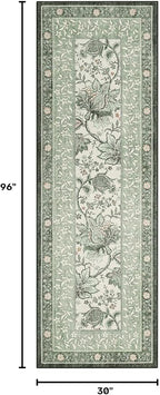 GarveeHome Sage Green 2.5 x 8 Washable Kitchen Runner Rugs Non Slip Provence - Image 2