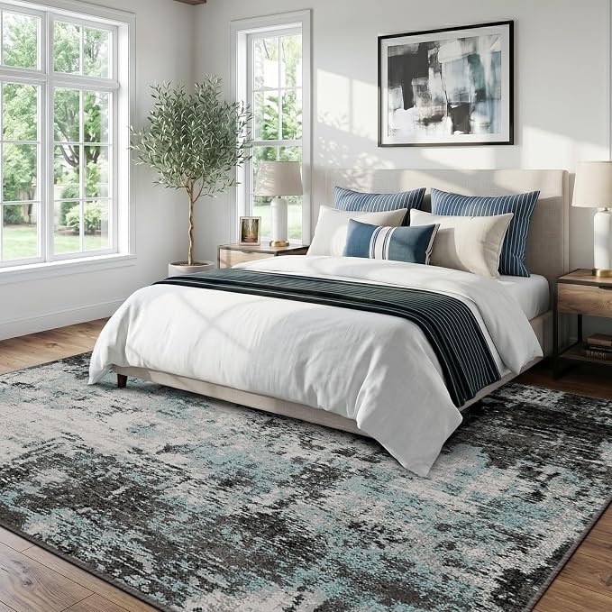 RELEANY Washable 7'x9' Abstract Area Rug - Image 3