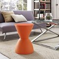 Modway Haste Contemporary Modern Hourglass Accent Stool in Orange by Modway