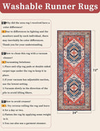 SERISSA 2x6 Washable Non Slip Boho Runner Rug - Image 2