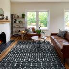 Lahome Moroccan Black Area Rugs 6x9 Living Room - Image 6