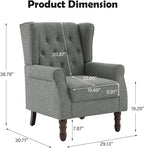 Mid-Century Modern Wingback Accent Chair - Image 2