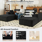 95" Cloud Sectional Couch U-Shaped Chaise - Image 4