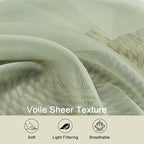 Cafe Curtains 36 Inch Length Tier 2 Pieces, Modern Soft Airy Sheer Kitchen - Image 3