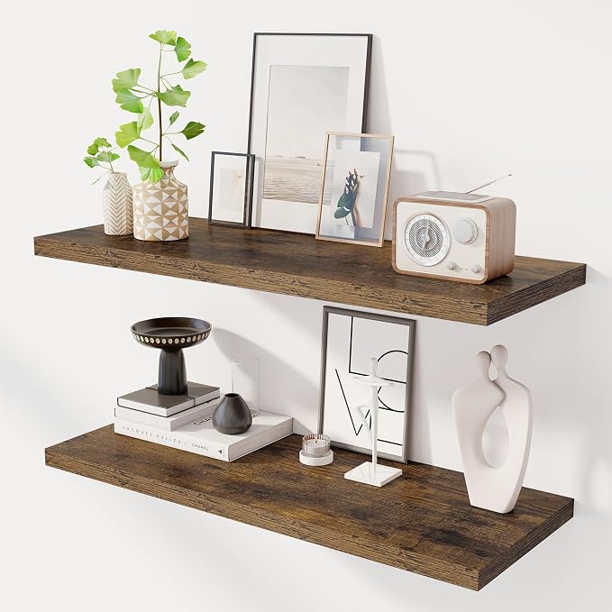 Dreamland 36" Floating Shelves for Wall, Wall-Mounted Shelves for Bedroom by Dreamland