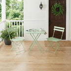GarveeLife 3 Piece Patio Bistro Set, Folding Patio Bistro Table and Chairs Set - Image 7
