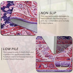 Purple Area Rugs for Living Room, Washable 5x7 Area Rug for Bedroom, Retro - Image 4