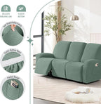 TAOCOCO Recliner Sofa Covers 8-Pieces Stretch Large Couch Covers - Image 3
