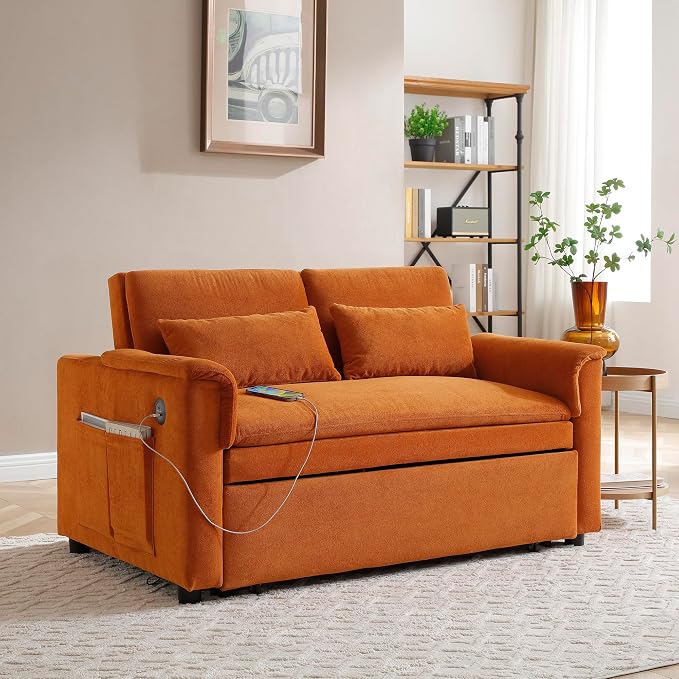 55.5" Small Sleeper Sofa Couch - Image 2