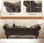 ZZW Storage Ottoman Bench, Tufted Bed Benches - Image 5