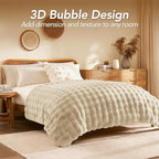 L'AGRATY Faux Rabbit Fur Throw Blanket - Image 2